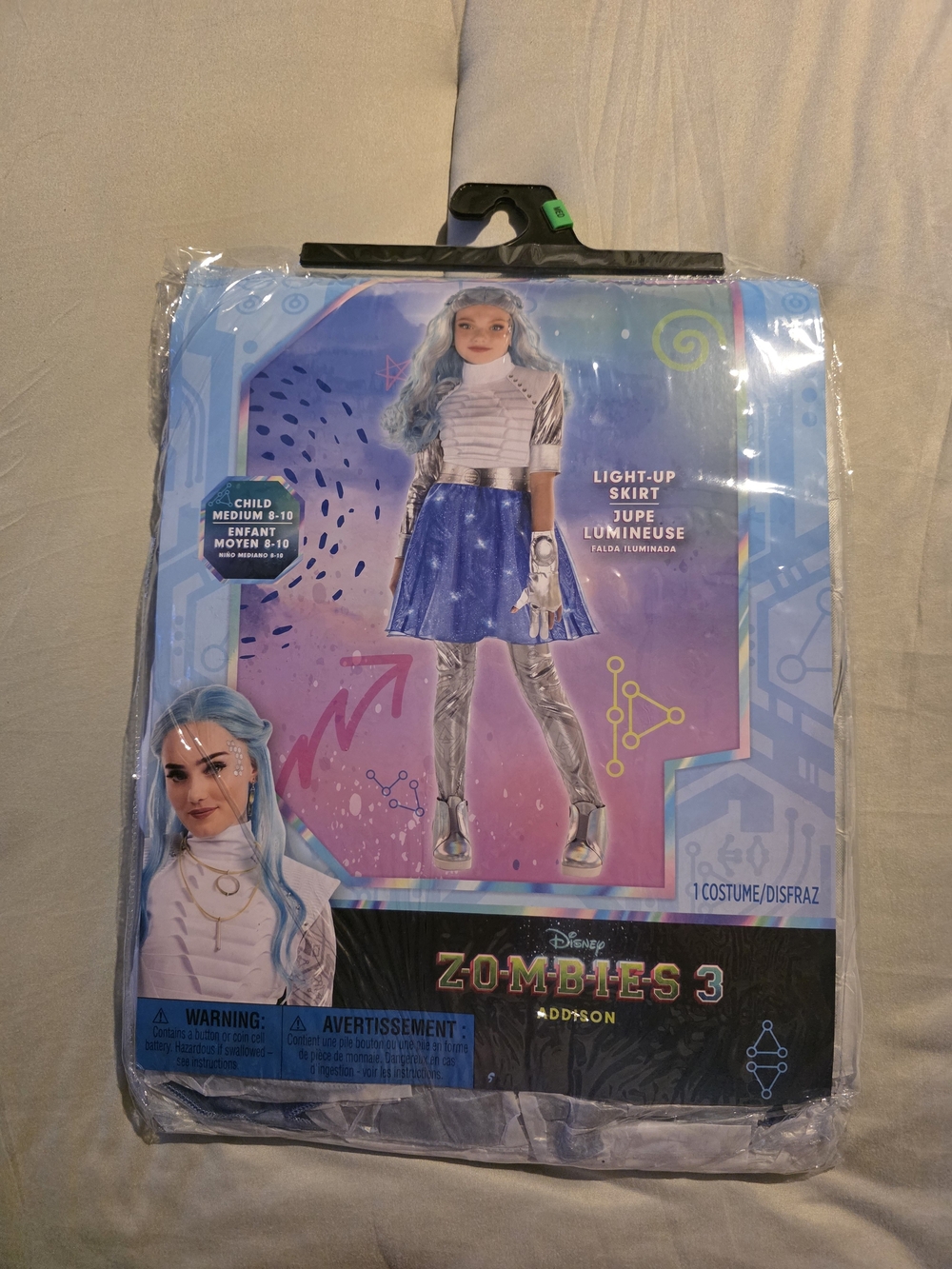 Disney Zombies 3 Addison Light-Up Costume Blue & Purple Girls Medium